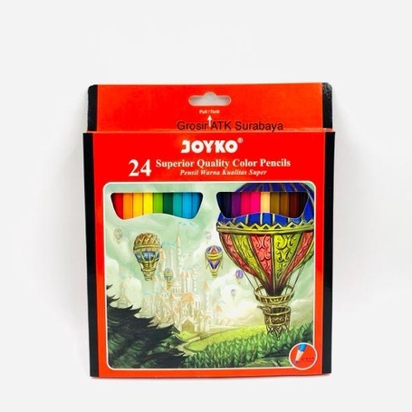 

Pensil Warna / Pensil Gambar / Color Pencil JOYKO 24 WARNA PANJANG CP-101