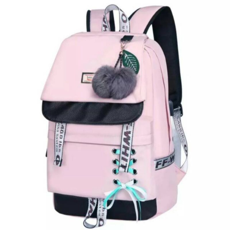 Tas Ransel Cewek Import Sekolah Besar Anak Wanita Anak Perempuan Korea Terbaru (PITA SAMPING)