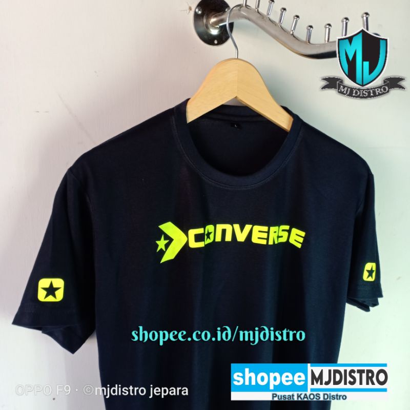 kaos Distro sablon polyfllek Korea kaos distro murah HIJAU STABILO