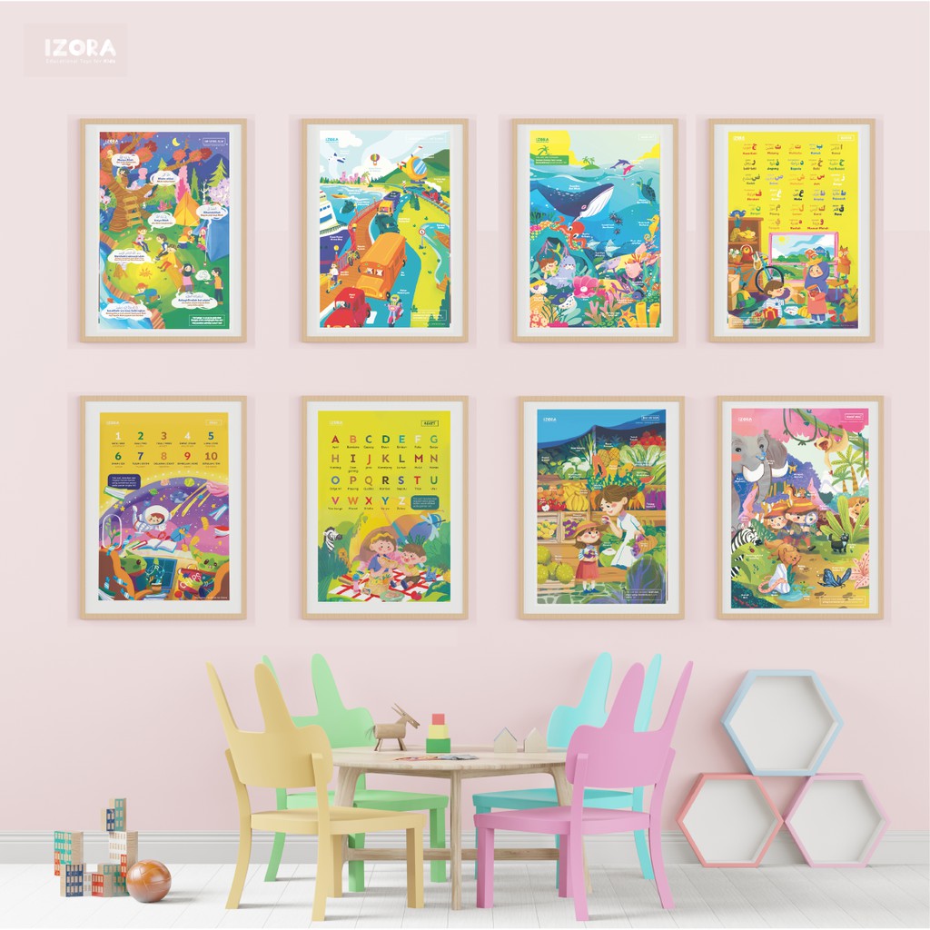 POSTER EDUKASI WIPECLEAN POSTER AESTHETIC POSTER ALFABET POSTER HEWAN POSTER ANGKA POSTER BELAJAR PO