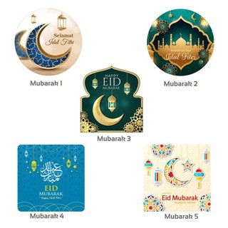 Stiker Kartu Ucapan Lebaran Idul  FItri  Eid Mubarak Sticker  