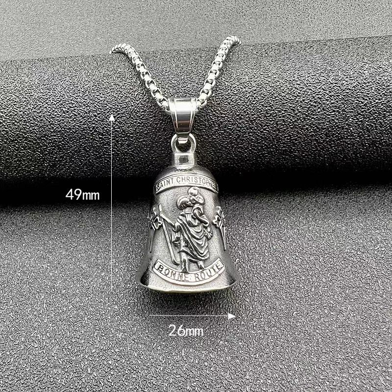 Kalung Liontin Bel Yesus Gaya Retro Untuk Pria