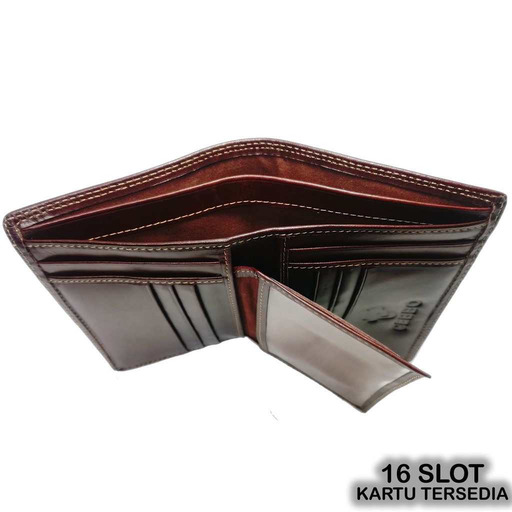 Dompet Kulit Asli Model Berdiri 3/4 Dompet Pria Bahan Kulit Sapi