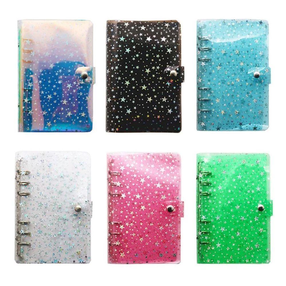 [Elegan] Notebook Cover Perlengkapan Sekolah Jurnal PVC Lembut Daun Longgar Notebook A5 A6 Gaya Bintang Notebook Notepad Cover