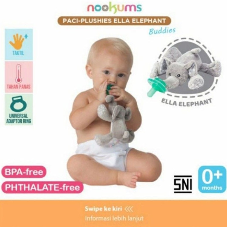 NOOKUMS Paci Plush Doll Gantungan Empeng Bayi Pacifier Soother