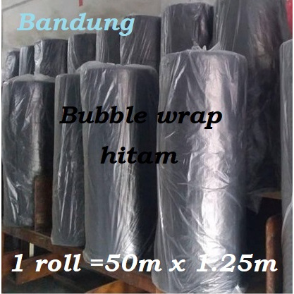 

Bubble wrap Hitam 1 roll plastik bable warp Bandung buble black murah - Black