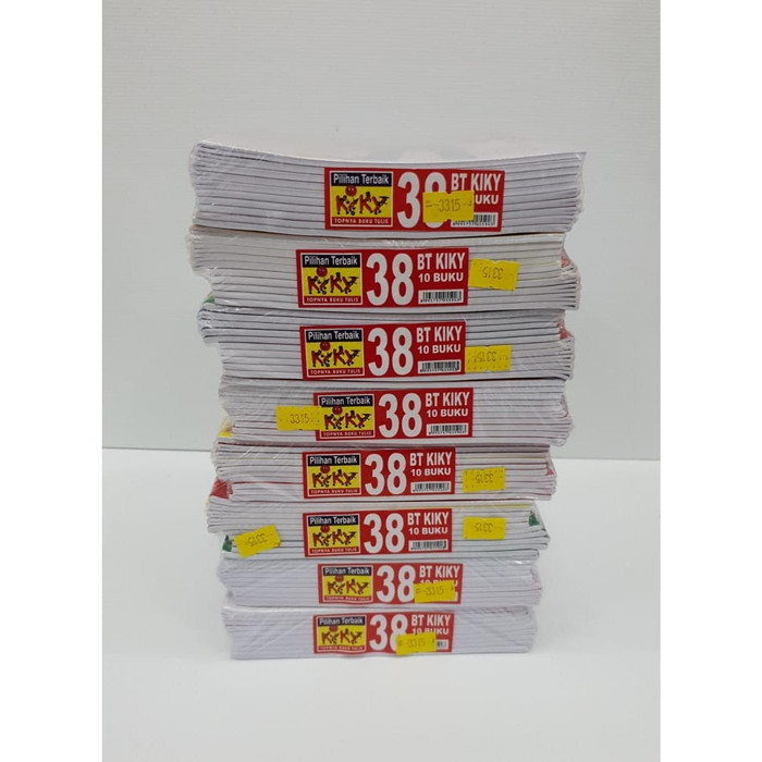 

BUKU TULIS SEKOLAH KIKY 38 WARNA KWARTO (10buku @38 lembar)