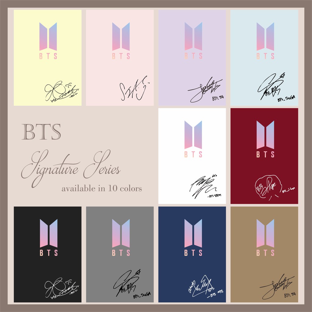 Notebook BTS Signature Series tanda tangan TT Jungkook V 