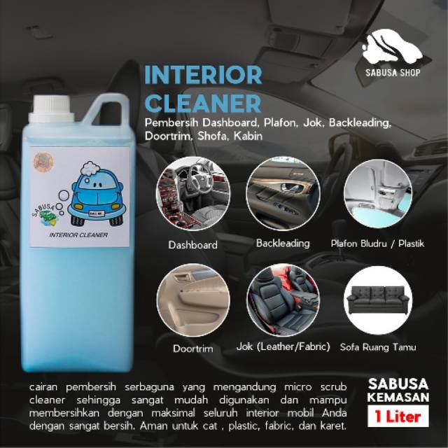 SABUSA Pembersih interior mobil, pembersih dashboard, pembersih jok, pembersih backleading, plafon