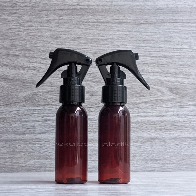 Botol Spray Trigger 60ml Amber Coklat Trigger Burung Hitam/Botol Spray 60ml