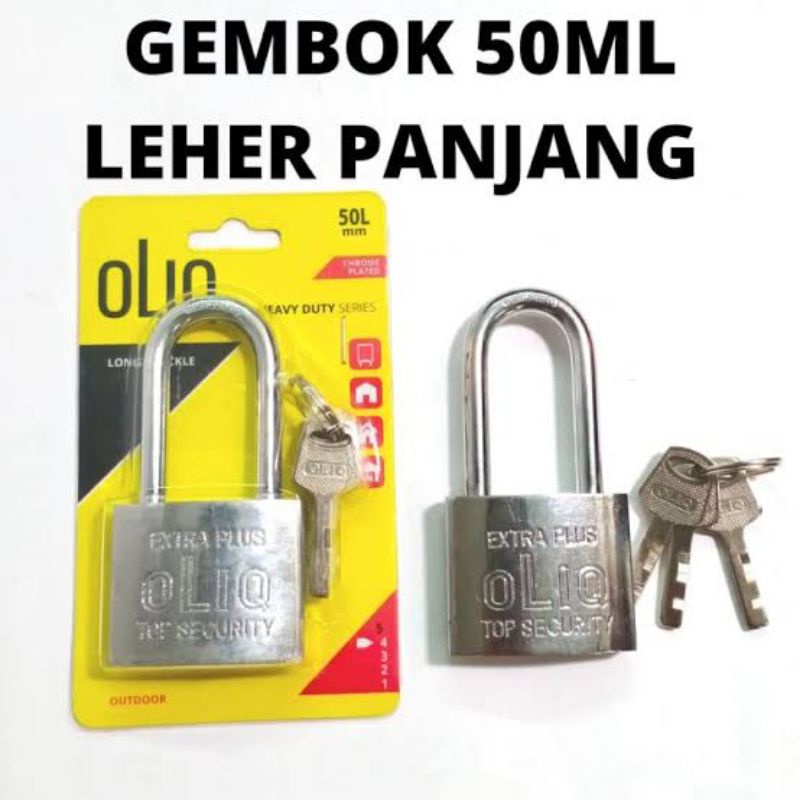 Jual Kunci Gembok Oliq Olik Mm Besi Pagar Baja Rumah Pintu Bagus Kuat Stenlis Pager Stainless