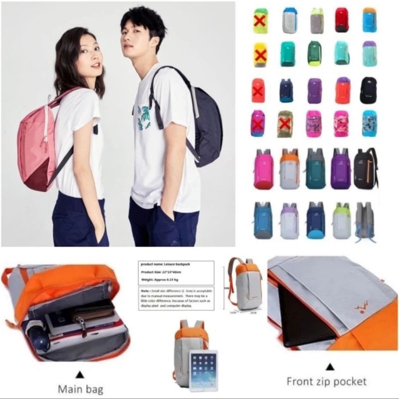 UniseX Backpack / Universal Backpack/ PROMO Tas Olahraga Unisex