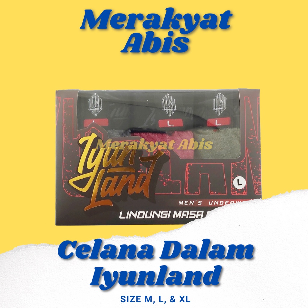 Celana Dalam Pria Dewasa Box isi 3pcs / Sempak Dewasa Premium Iyunland / CD Dewasa Iyunland