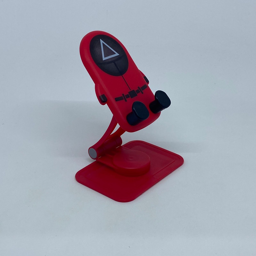 Phone stand holder hp lucu tatakan sandaran dudukan handphone putar lipat unik motif gambar squid hemat tempat mudah di bawa NB52S