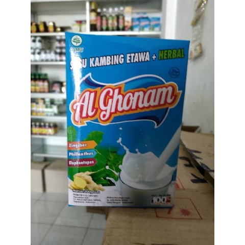 

Alghonam Susu kambing Etawa plus Herbal merk Al ghonam etawa