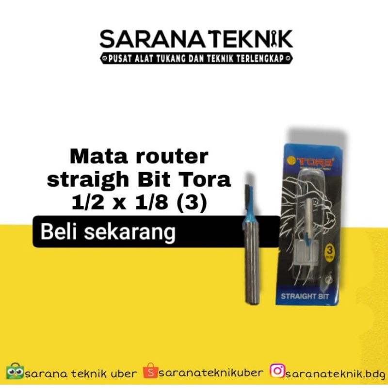 Mata router straight bit Tora 1/4 x 1/8 (3mm) / Mata router tora 3mm / mata router 3mm