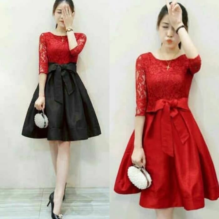 MINI DRESS BROKAT SAMANTA  Terusan