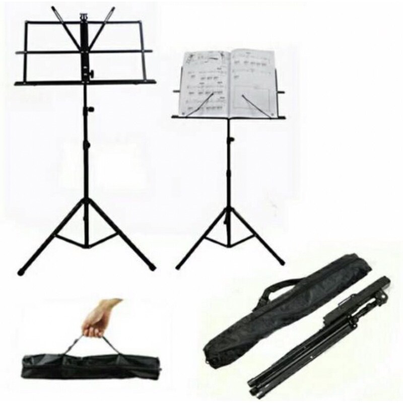 Stand book musik stand music stand lipat dudukan buku tempat buku lipat Partitur