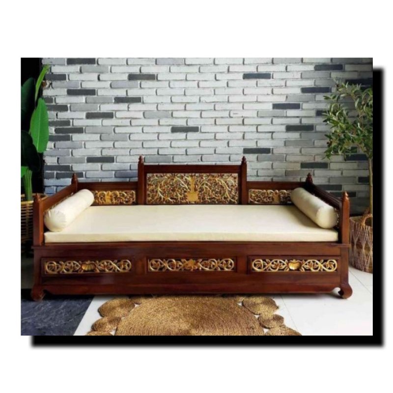 BALE  BALE KALPATARU BANGKU RISBAN UKIR JATI JEPARA