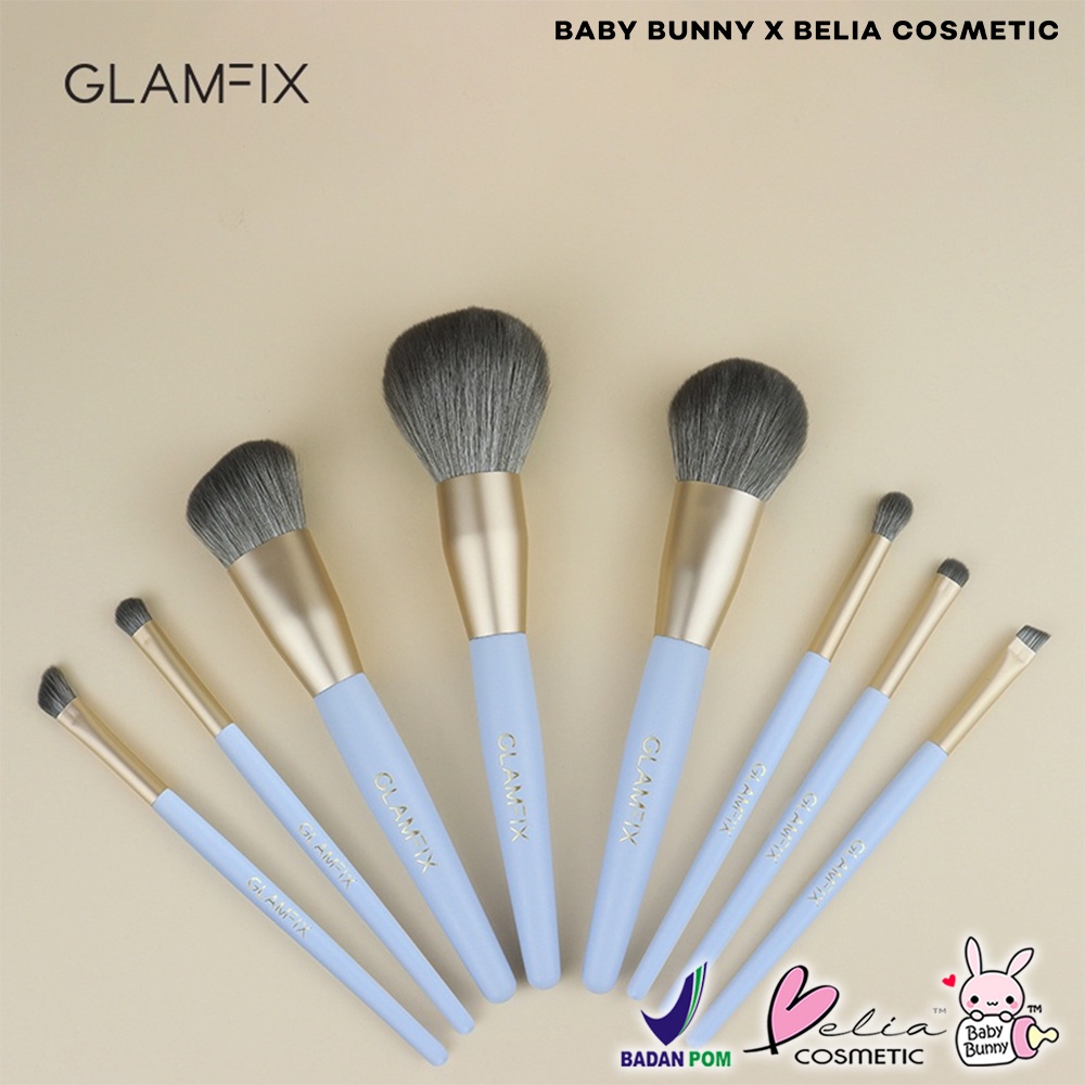 ❤ BELIA ❤ GLAMFIX Essential Brush Make Up Set 8 Pcs PREMIUM | SET Brush Premium | Brush Make Up