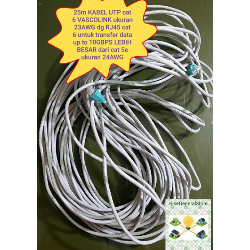 Kabel LAN Outdoor/FTP CAT6/5e Vascolink/Spectra/Zimmlink/NYK UTP/Indoor RJ45 CAT6/5 METAL,ecer meter-4