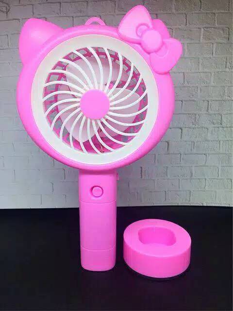 KIPAS ANGIN MINI FAN MOTIF KARAKTER + ADA LAMPU