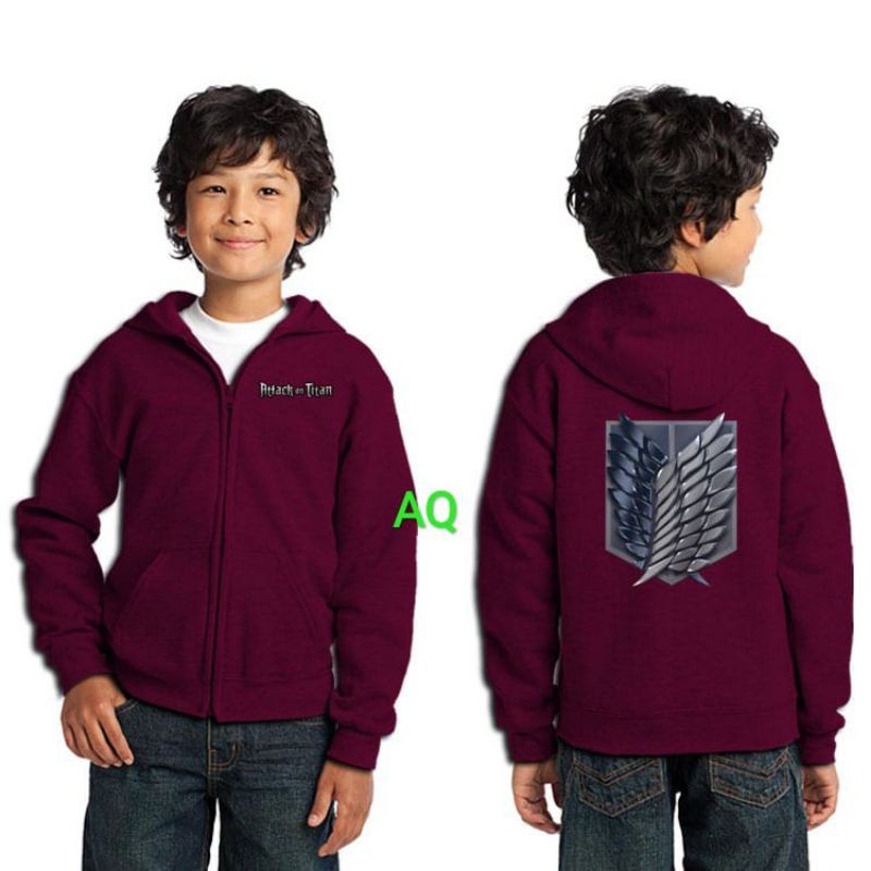 Jaket Anak Attack On Titan Hoodie Zipper Anak Attack On TiTan