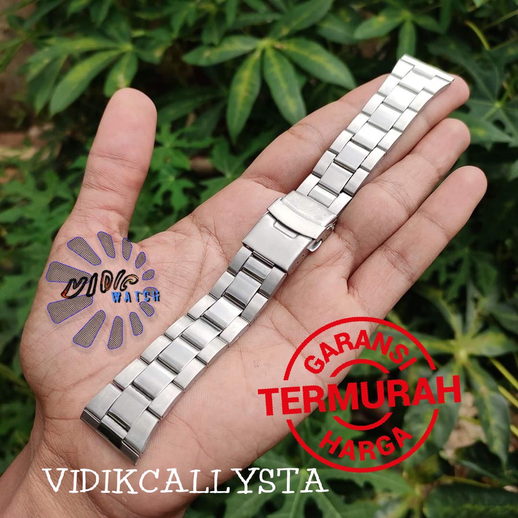 TALI STRAP RANTAI JAM TANGAN 20MM 22MM 24MM STAINLESS STEEL WATCH BAND B3032