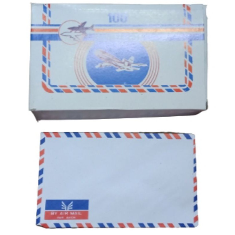 

Amplop Pesawat Terbang 100lembar uk 14cm x 8,5cm Airmail