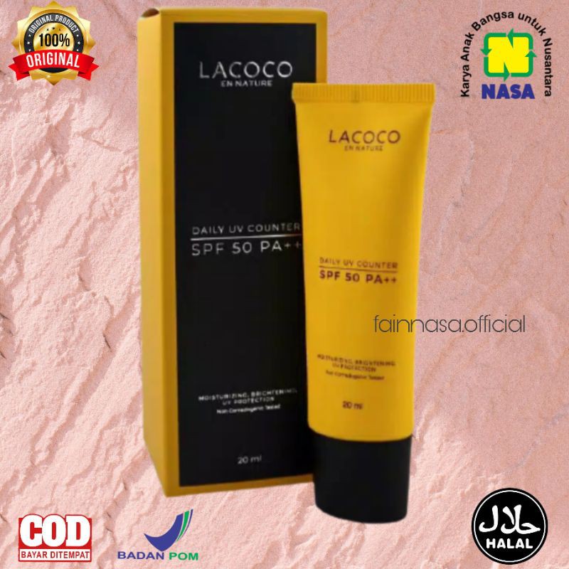 LACOCO SUNSCREEN DAILY UV COUNTER SPF50++ ORI100% HALAL BPOM