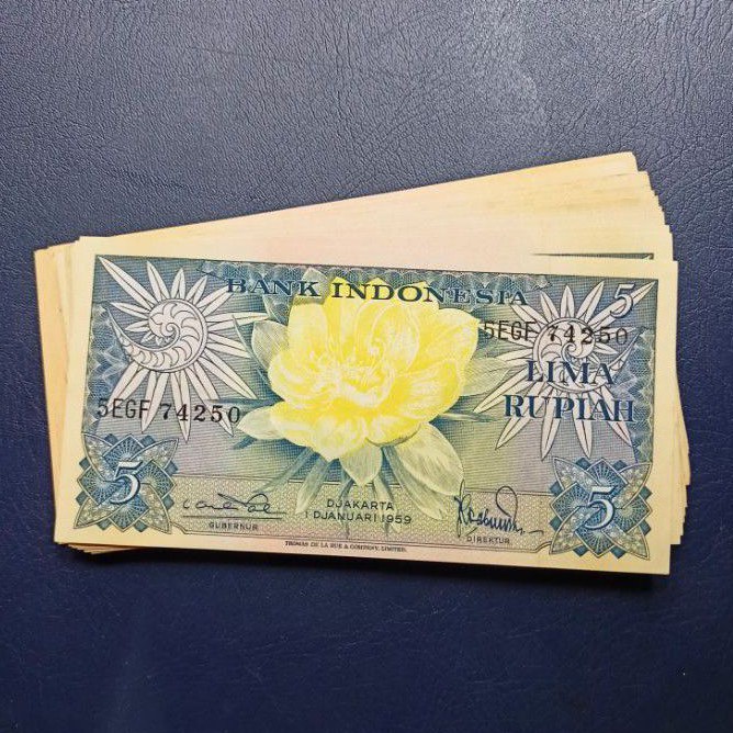 Uang Kuno 5 Rupiah Bunga