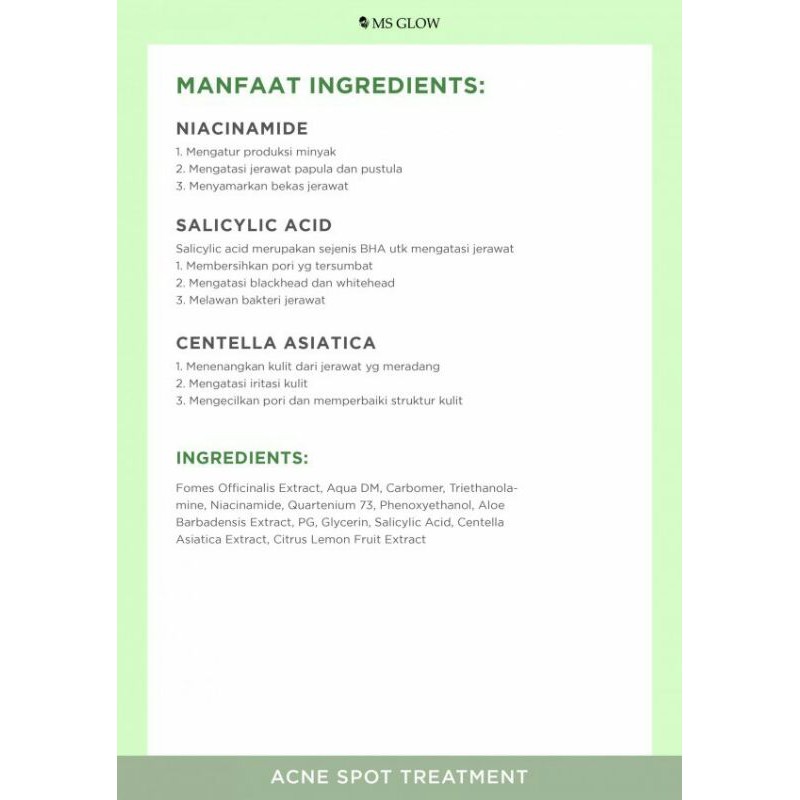 MS GLOW ACNE SPOT CREAM OBAT JERAWAT-5