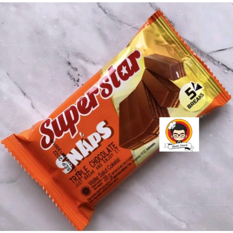 

Superstar Snaps Triple Chocolate 28gr - wafer super star nik