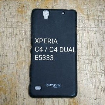 XPERIA C4 / C4 DUAL E5333 karet softcase silikon karet hitam mantap