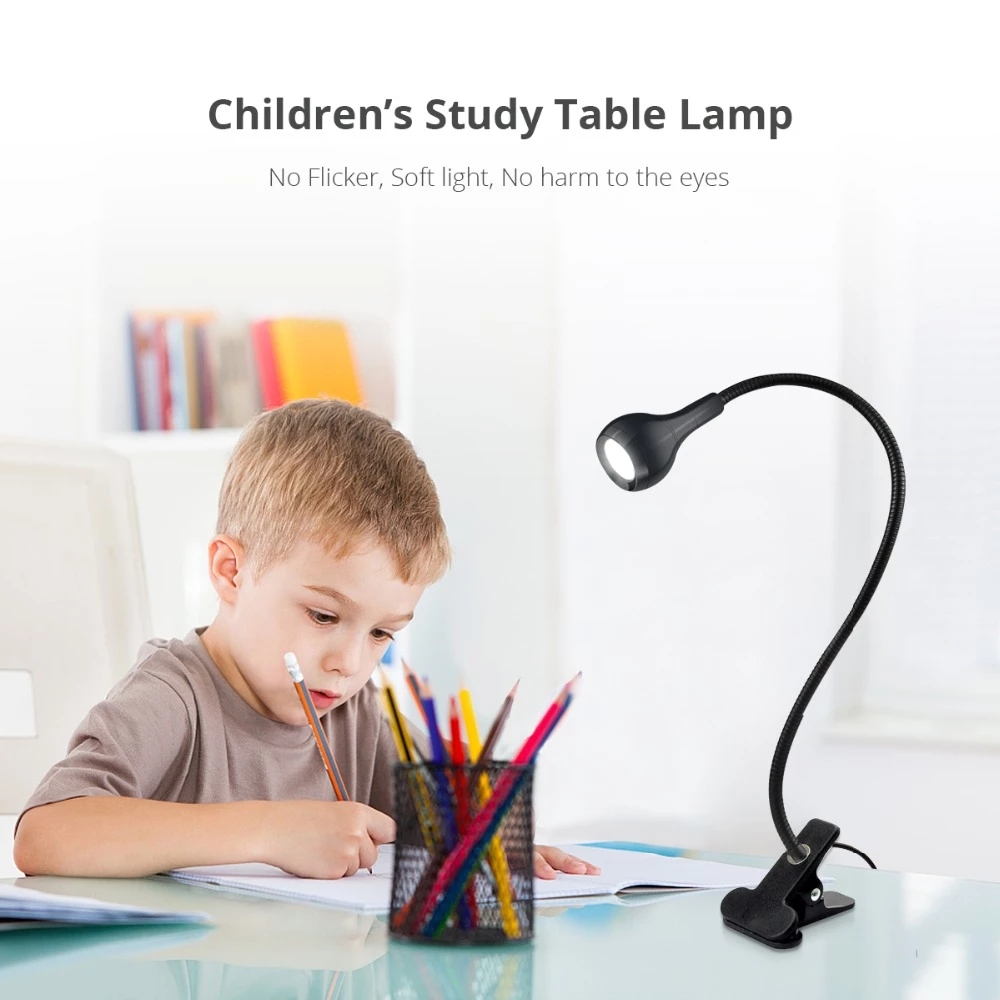 360 Degrees Adjustable Portable LED Bright Travel Bedroom Book Reader Lights/Mini Flexible USB Laptop Reading Table Lamp With Clip Switch/Christmas Kids Study Gifts