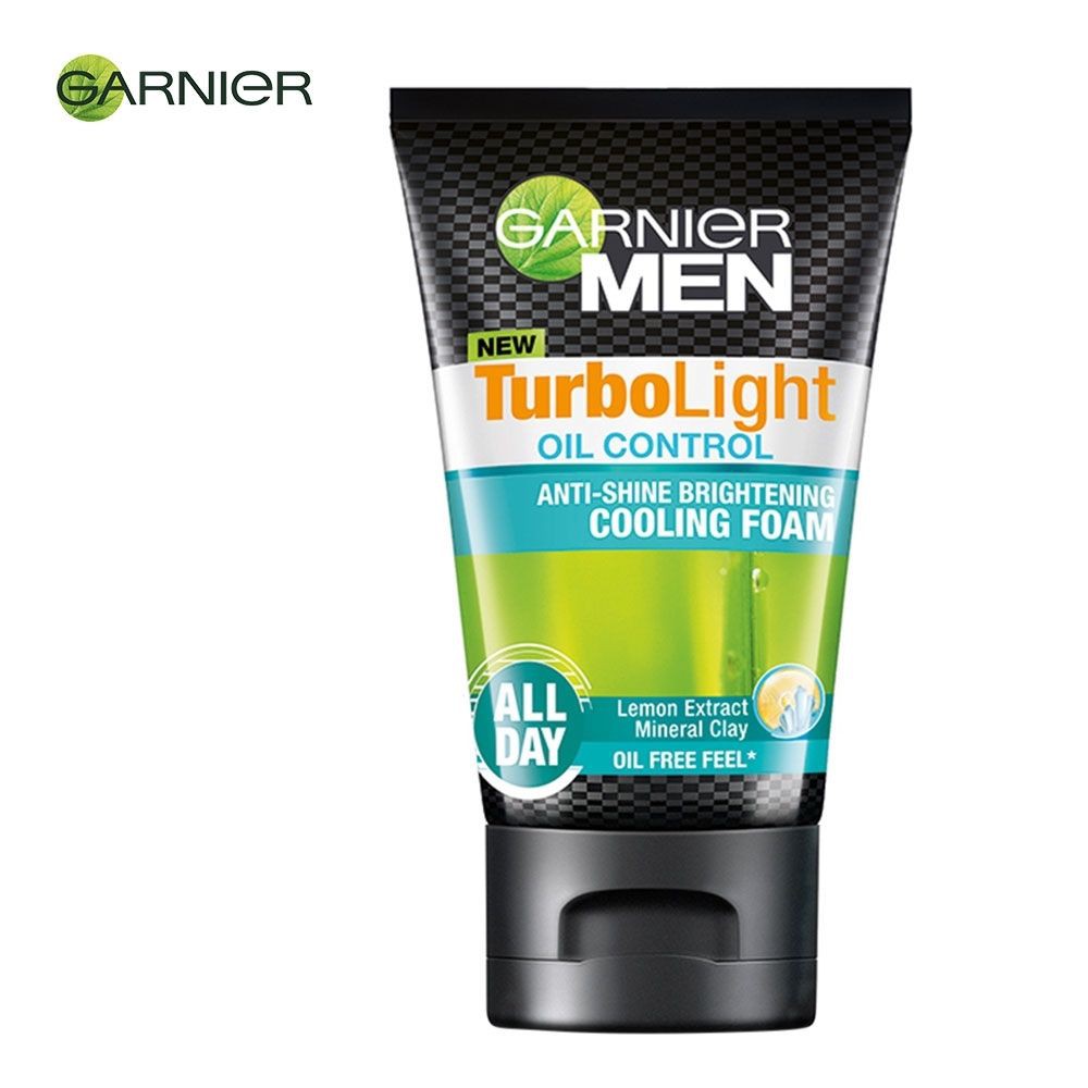 Garnier Men Turbo Light Oil Control Anti Shine Brightening Cooling Foam