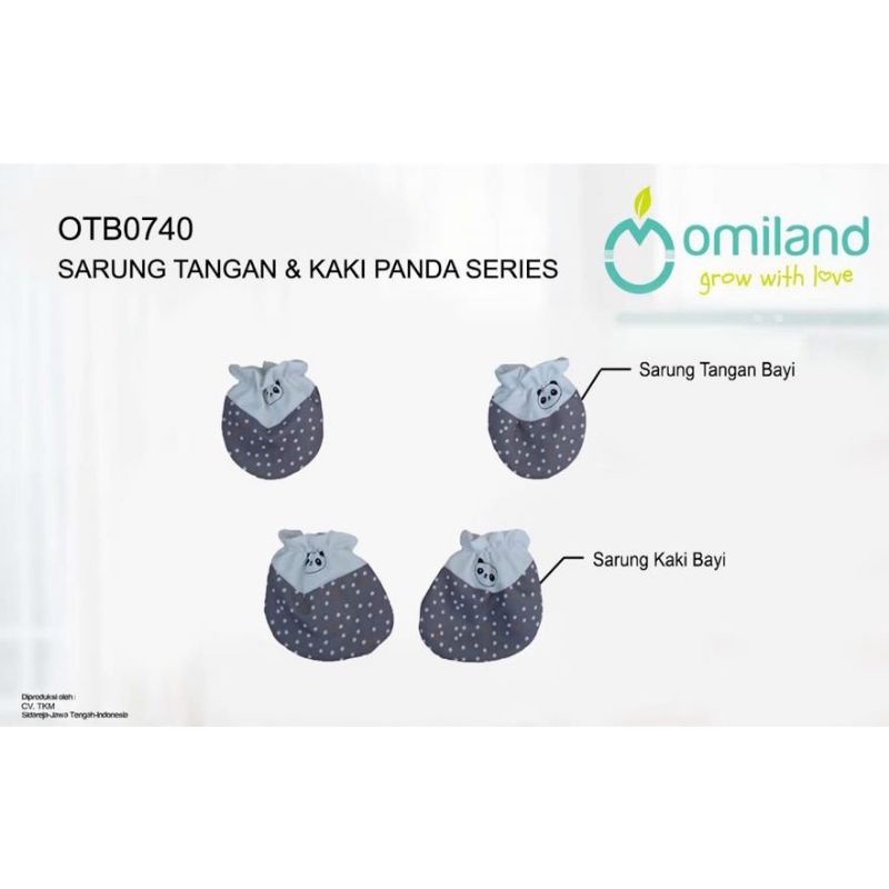 Omiland topi bayi set panda