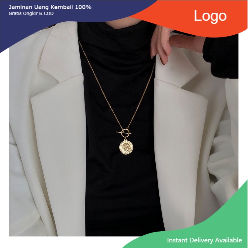 Kalung serut aesthetic silver / Kalung serut aesthetic gold / kalung ootd hijab aesthetic goodthings