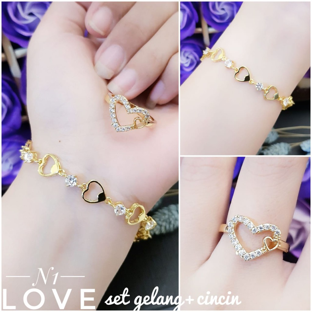 Xuping set perhiasan lapis emas 24k 2916i