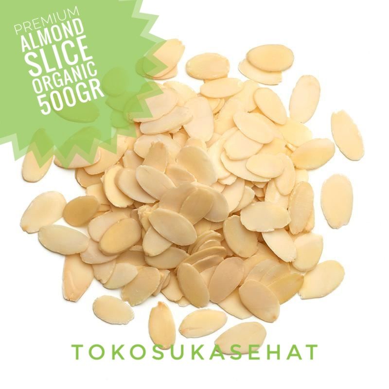 

Premium Almond Slice Organic -500gr - Suka Sehat