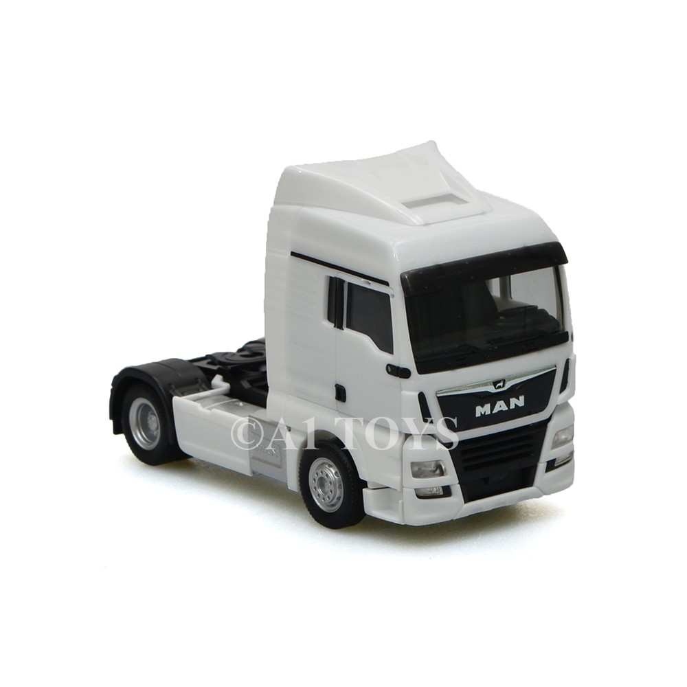 Miniatur Truk MAN TGX XLX rigid tractor putih Herpa 6.5 cm 1:87