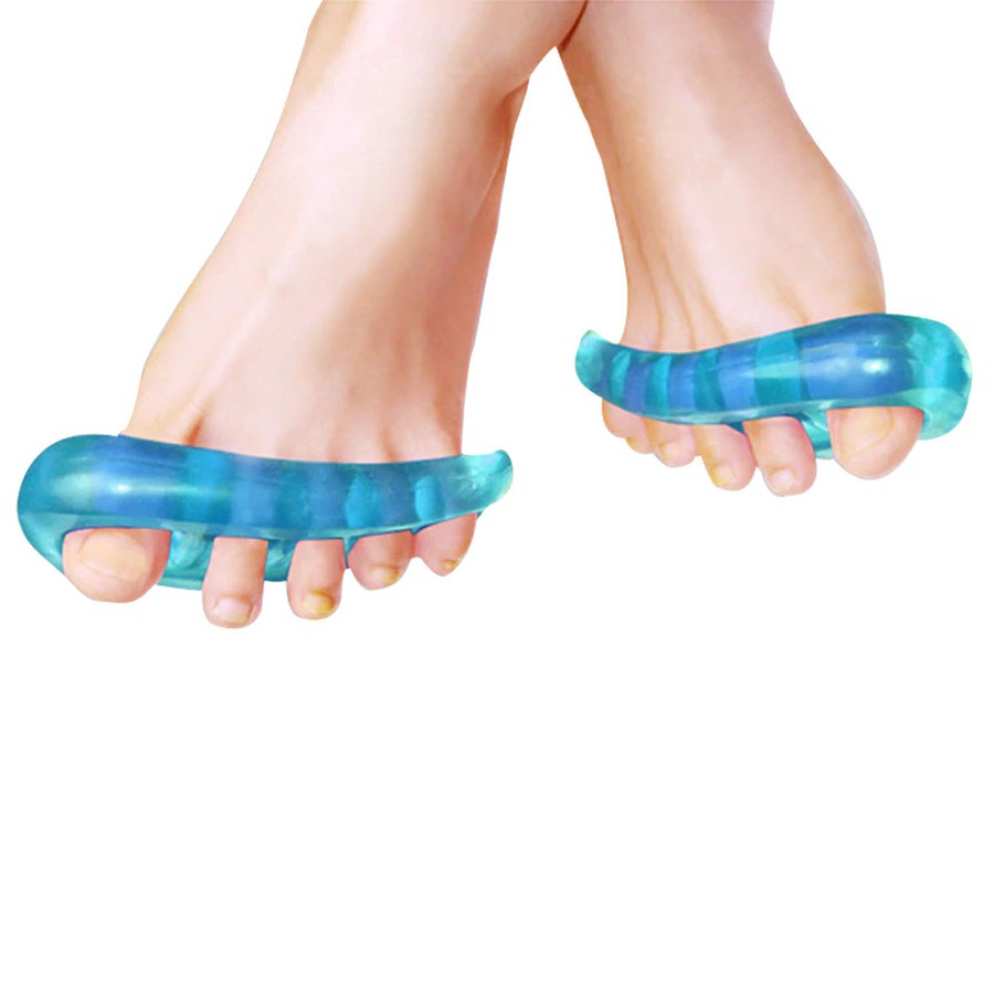 1 Pair Bunion Gel Toe Separator Alat Pemisah 5 Jari kaki Silicone Halus Alat Terapi Jari Kaki ORI