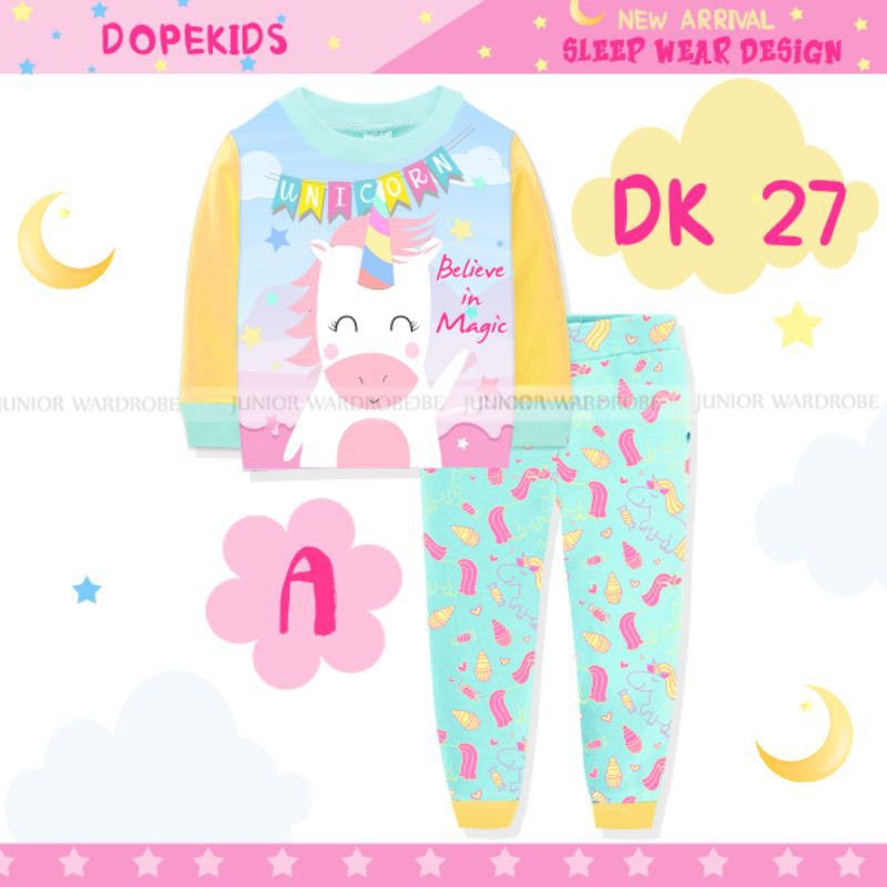 AS Setelan Pajamas Baju Tidur Dope Kids DK 27 Import