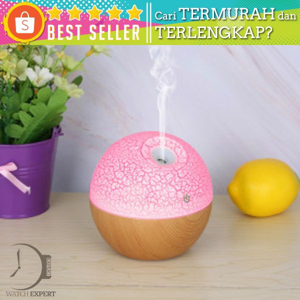 Taffware Ultrasonic Humidifier Aroma Essential Oil Diffuser RGB Light 130ml - J-008 - Wooden