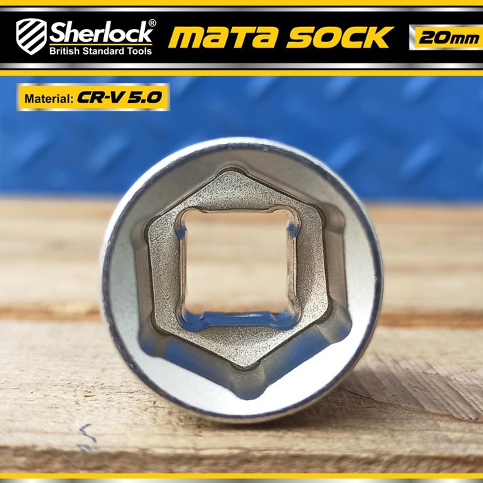 Kunci Shock 20 mm 6 PT / Sherlock Mata Sok/Sock 1/2 inch