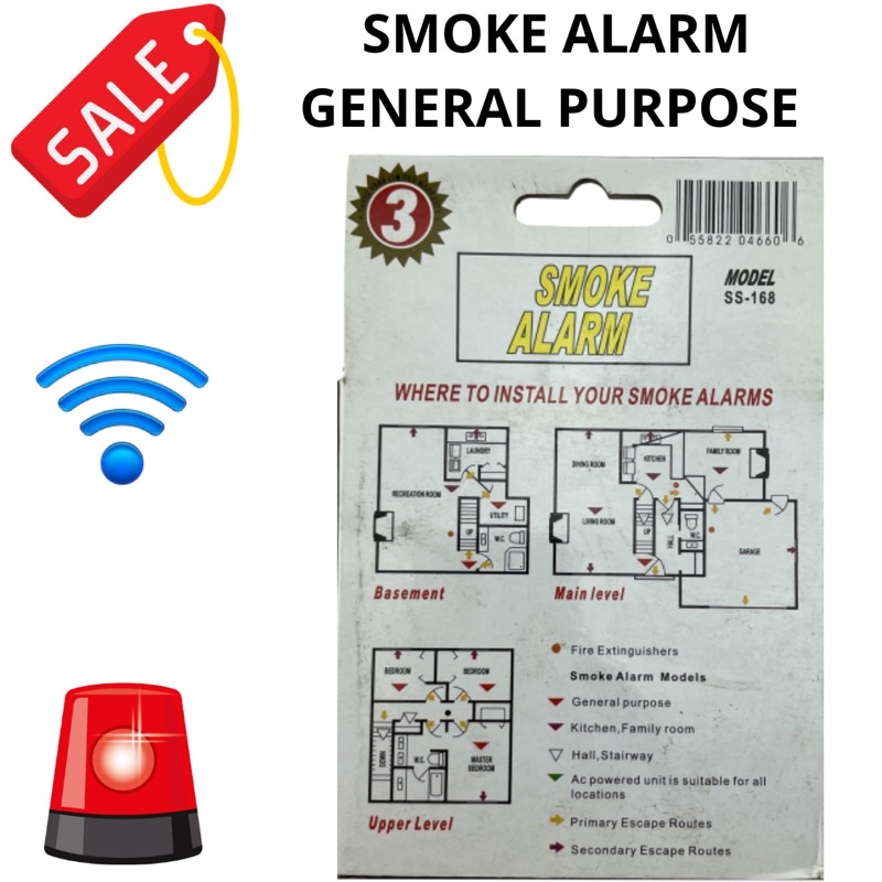 Sensor smoke fire detector sensor kebakaran ss-168