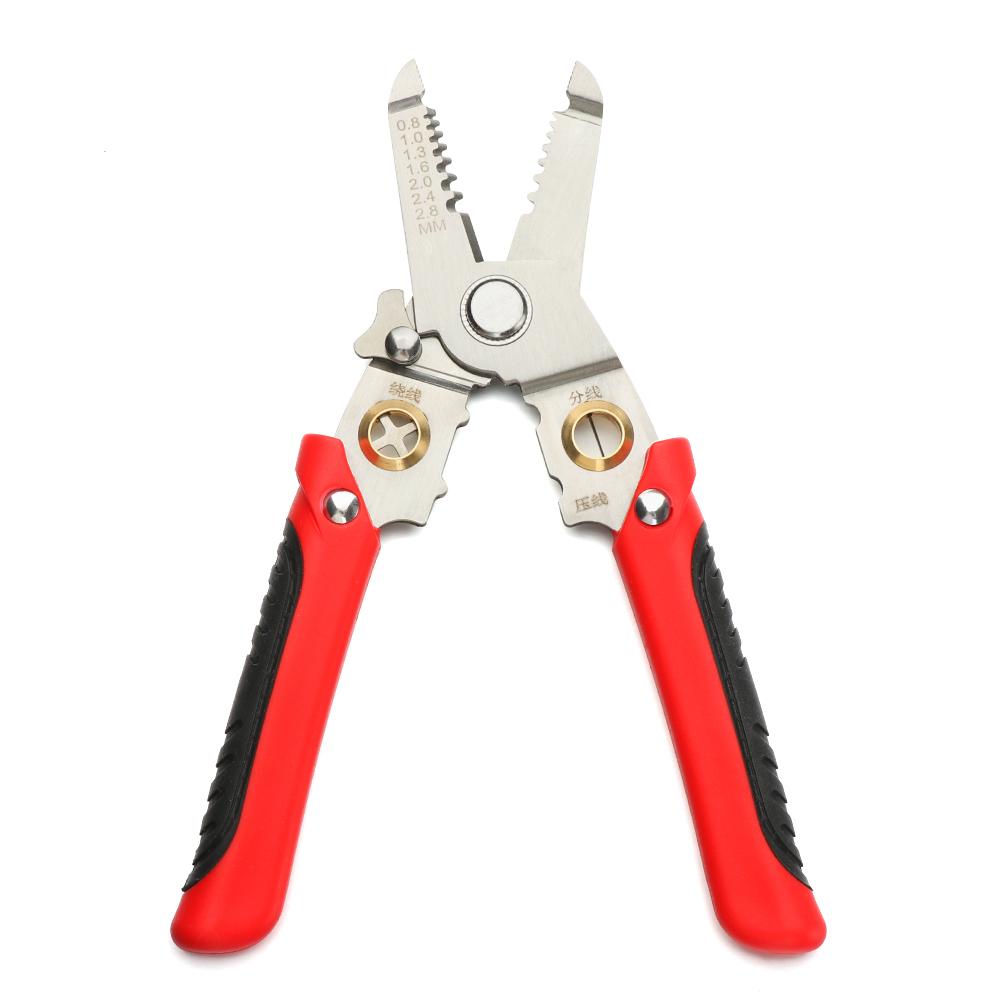 Preva Wire Stripper Alat Pengerjaan Tahan Lama Pegangan Non-Slip Pegangan Crimper Pincers