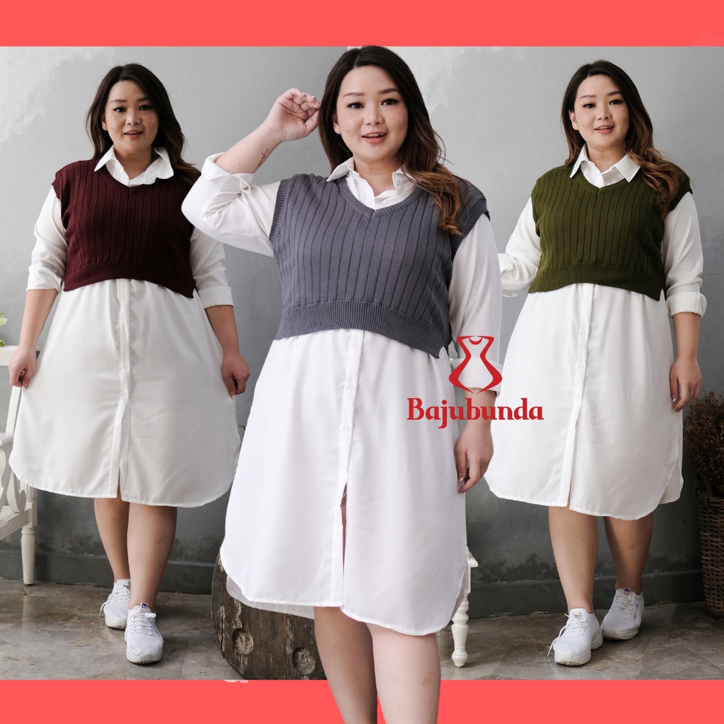 VEST JUMBO / VEST BIG SIZE / VEST RAJUT / VEST WANITA / BAJU WANITA JUMBO / VEST CROP