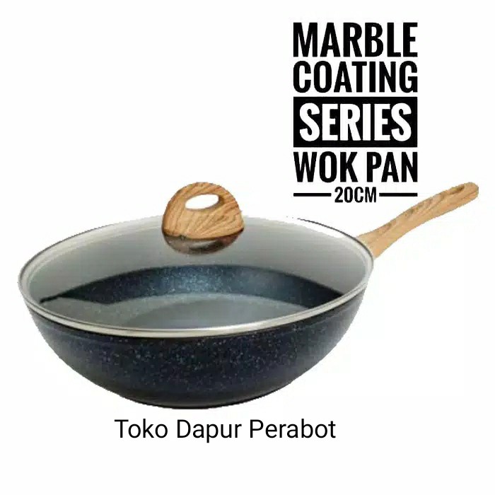 WAJAN ANTI LENGKET KERAMIK MARBLE PENGGORENGAN KUALI