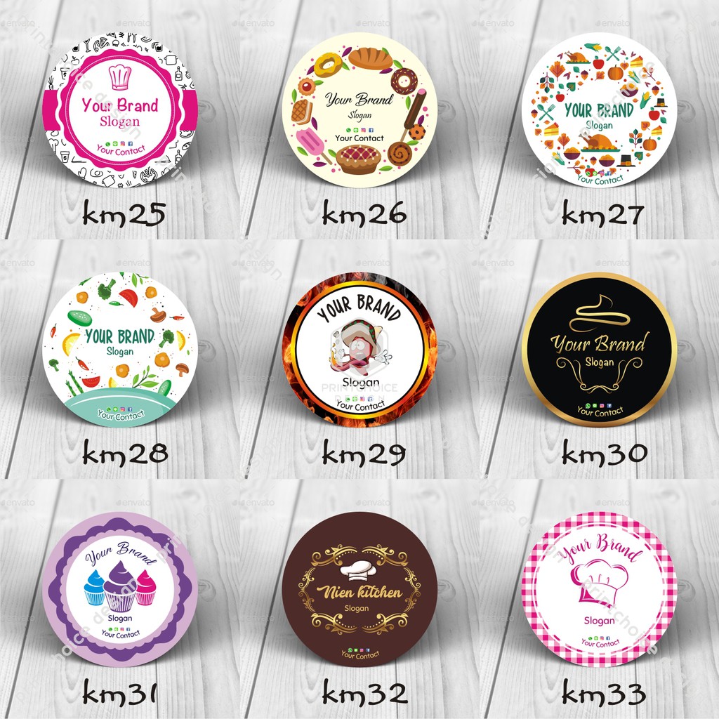 (Free design) Label Produk Makanan ukuran A3